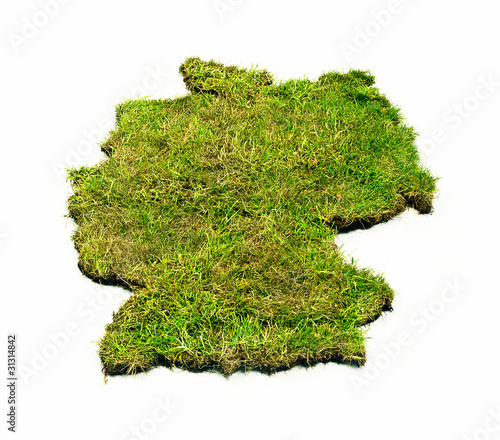 Photo: Grass map of Germany Grass map of Germany
