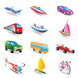 different kind of transportation and travel icons different kind of transportation and travel icons