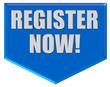 Marker blau Pfeil unten REGISTER NOW!