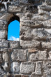 Wall of a castle with window