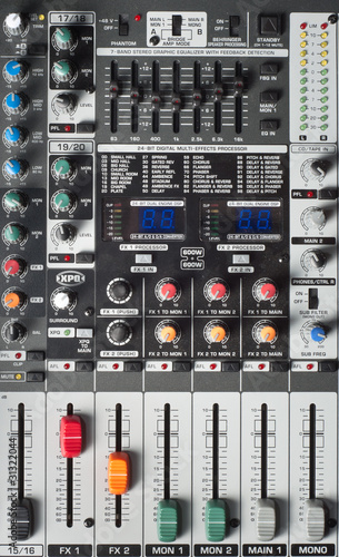 Photo: Texture of a sound mixer Texture of a sound mixer