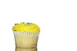 Single yellow cupcake