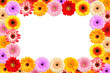 Bilderrahmen aus bunten Frühlings Blumen