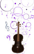 violin and musical background illustration