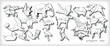 Origami Animals Set in Vector Origami Animals Set in Vector