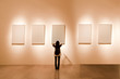 blank frame in art gallery blank frame in art gallery