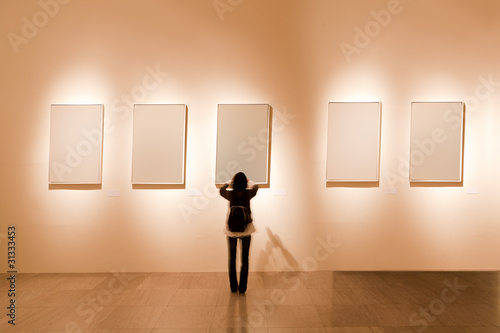 Photo: blank frame in art gallery blank frame in art gallery