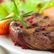 Gourmet grilled steak closeup