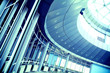 Metal details of an interior of modern office building