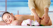Spa massage for the beautiful body of woman