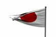 Waving flag of Japan
