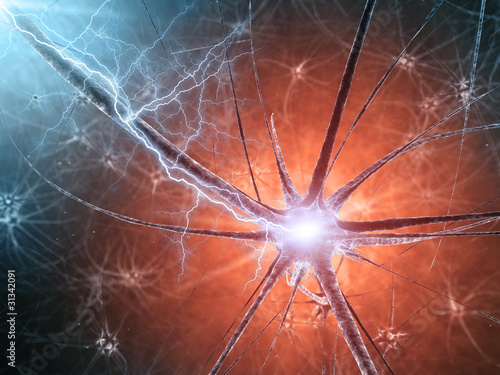 Illustration: Neural network , detailed illustration Neural network , detailed illustration