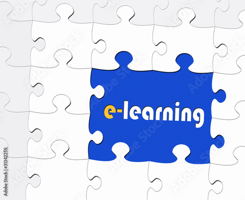 Illustration: e-learning - Business and Education Concept e-learning - Business and Education Concept