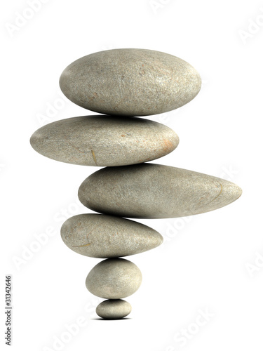 Illustration: 3d Balancing zen stones 3d Balancing zen stones