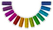 Spagnolette di filo multicolore in semicerchio