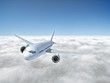 airplane above clouds