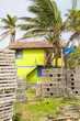 fisherman's colorful house lobster traps Corn Island Nicaragua