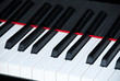 Closeup of Grand Piano Keys