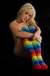 Lynsey in Stripy socks