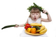 Photo: Vegetables and fruit it are a healthy food of children. Vegetables and fruit it are a healthy food of children.