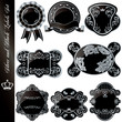 Silver and black frames set Silver and black frames set