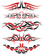 red and black tattoo set