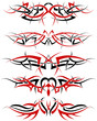 red and black tattoo set