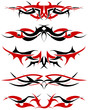 red and black tattoo set