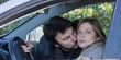 Young Adult Couple with Car