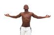 young man meditating