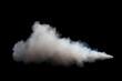 White smoke on black background. Isolated.