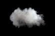 White smoke on black background. Isolated.