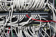 White and red patch cords and switch