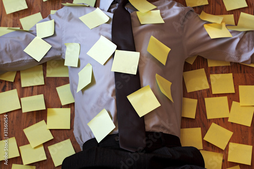 Photo: Adhesive note reminder overload Adhesive note reminder overload
