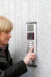 Video intercom in the entry of a house Video intercom in the entry of a house