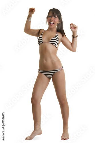 Photo: Sexy junge Frau strahlt vor Freude Sexy junge Frau strahlt vor Freude