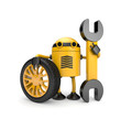 Robot worker with spanner