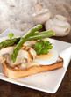 Mushrooms and asparagus