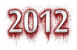 Number 2012 in splatter of blood
