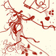vector  unbuttoned shirt and abstract plants