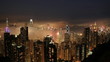 Time lapse Hong Kong skyline at sunset Time lapse Hong Kong skyline at sunset