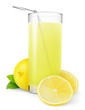 Glass of lemonade isolated on white Glass of lemonade isolated on white