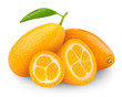 Fresh kumquat isolated on white