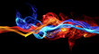 Foto: Red and blue smoke Red and blue smoke