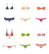 Set of female swimwear