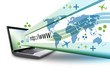 Abstract Laptop Internet Computer with URL Abstract Laptop Internet Computer with URL