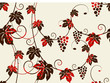 Seamless grape vines background. Vector illustration.