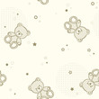 Teddy bears seamless background.
