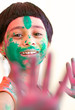 Girl celebrating Holi
