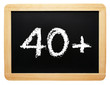 40 plus - Konzept Tafel - freigestellt